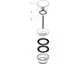 Detailansicht einer Ablaufgarnitur von Hansgrohe, bestehend aus mehreren Komponenten wie einem Push-Open-Mechanismus und Dichtungen, auf einem weißen Hintergrund.